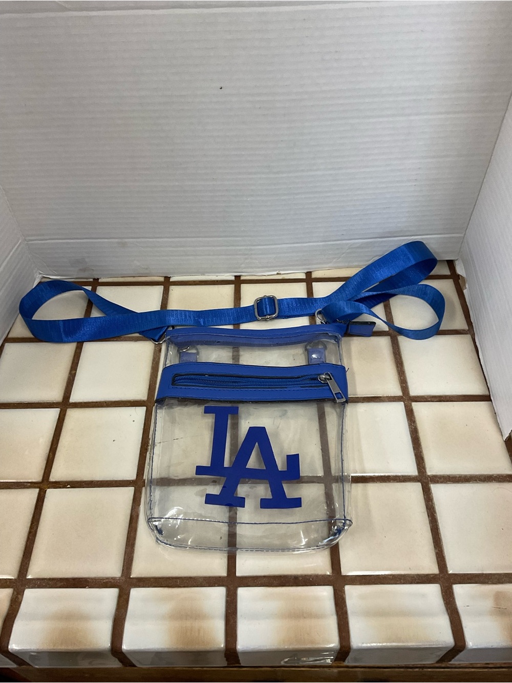 Clear LA Dodgers Crossbody Bag - Blue